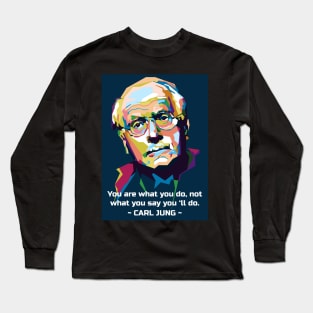 Carl Jung and bestquotes in WPAP Long Sleeve T-Shirt